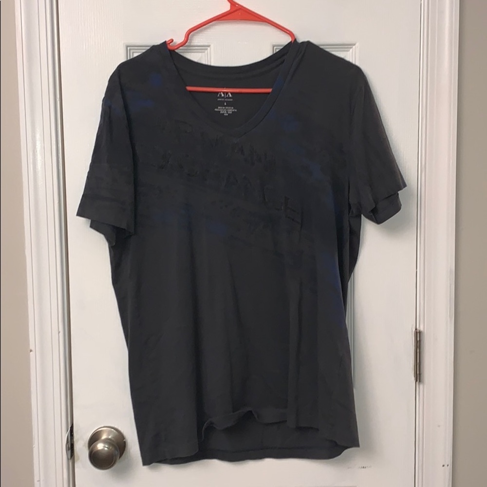 Black and gray Armani exchange t shirt